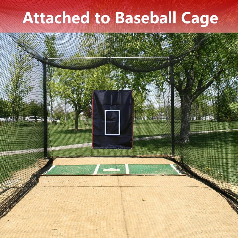 CORECISE Baseball Softball Cages Backstops with Strike Zone,Hitting Pitching Batting Cage Backstop,Baseball Hitting Backstop Mat,Pitcher Training Equipment Aid,Batting Cages Accessories - Image 3